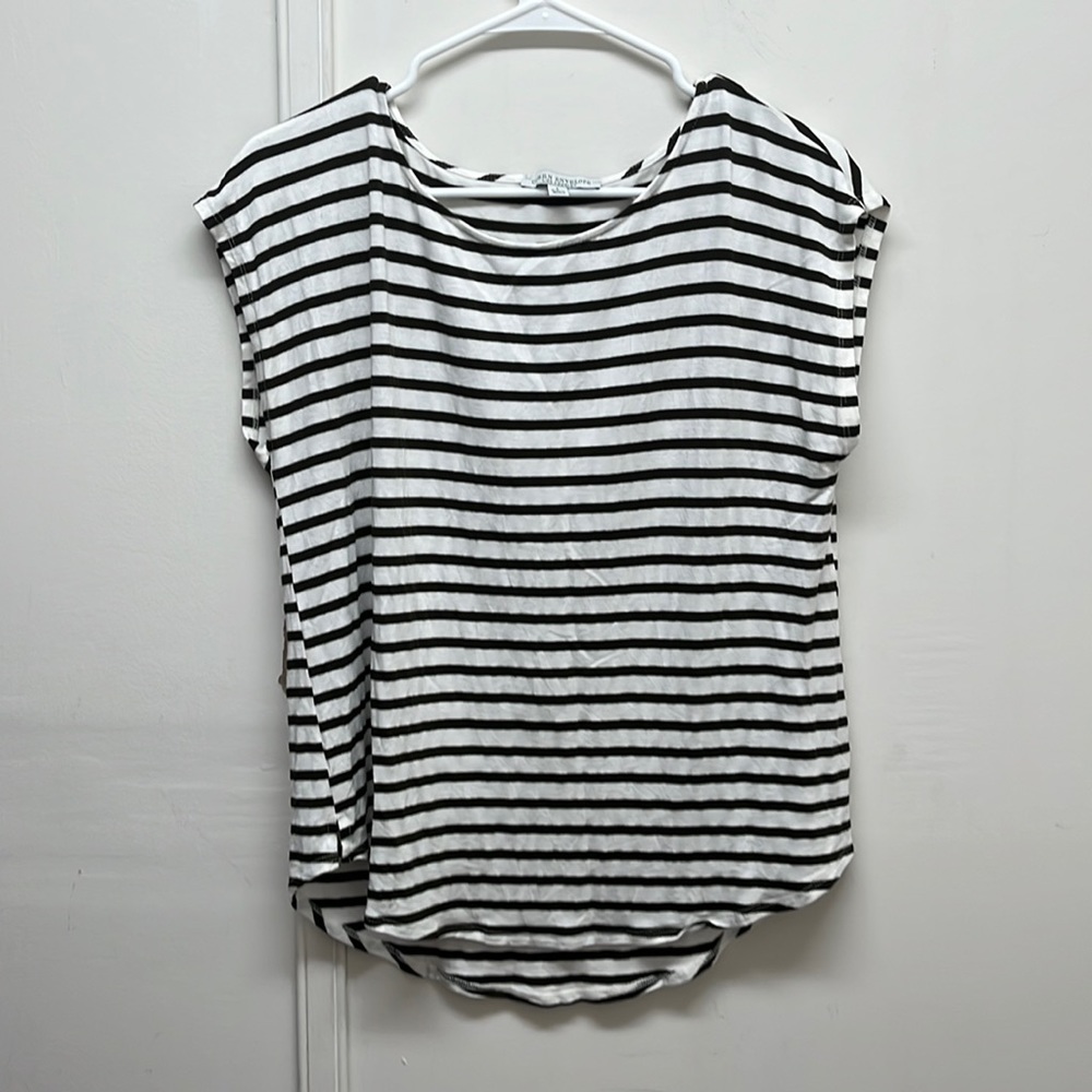 Green Envelope Striped Top - Size L
